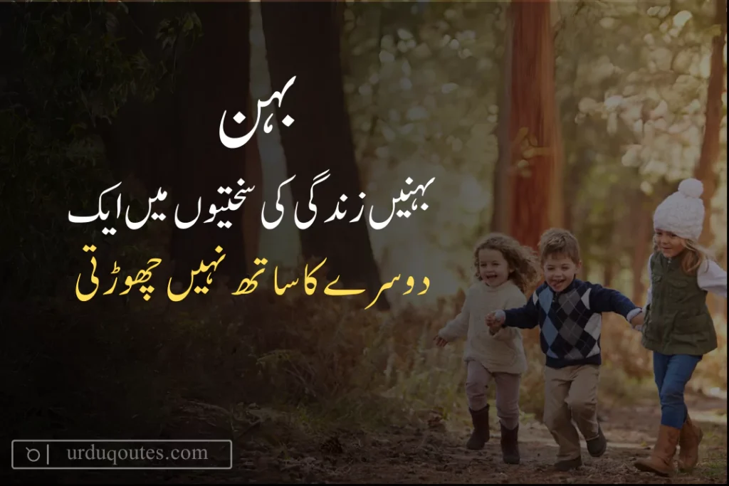 Quotes About Sister in Urdu