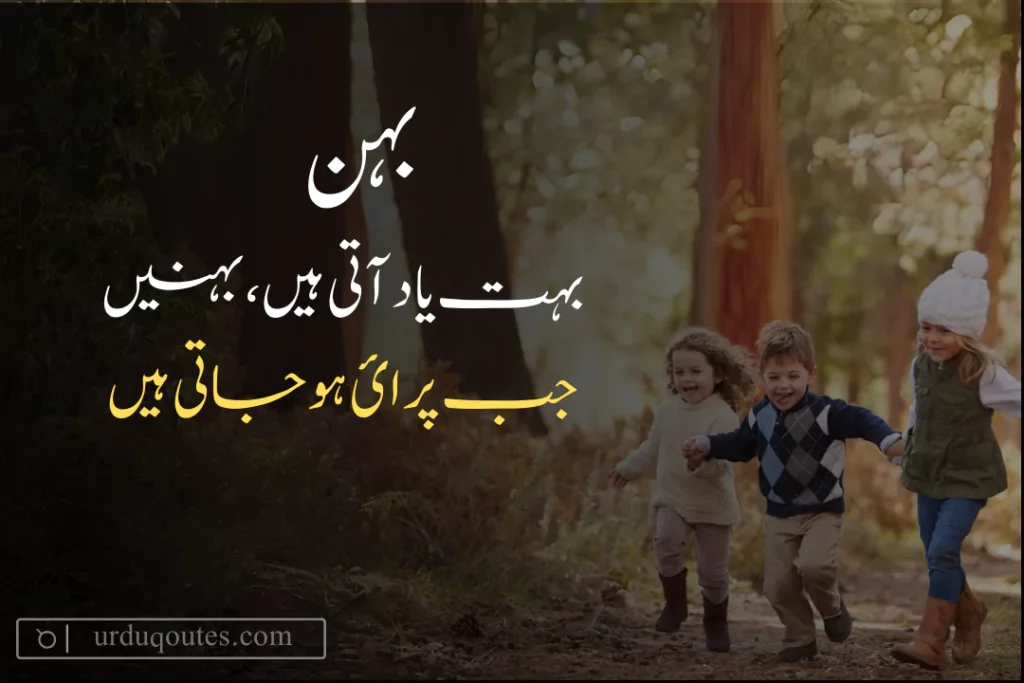 Sister Love Quotes in Urdu