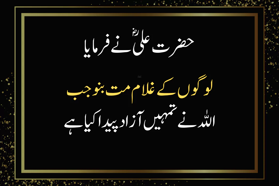 20+ Hazrat Ali Quotes in Urdu | Best Quotes about life